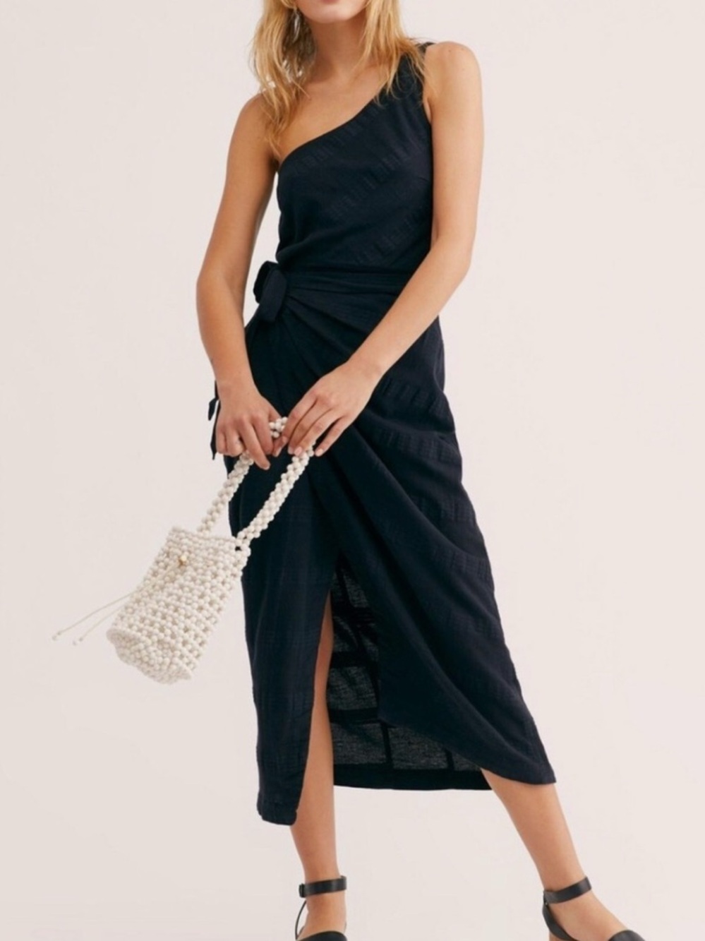 FREE PEOPLE At Leisure MIDI Dress in Black